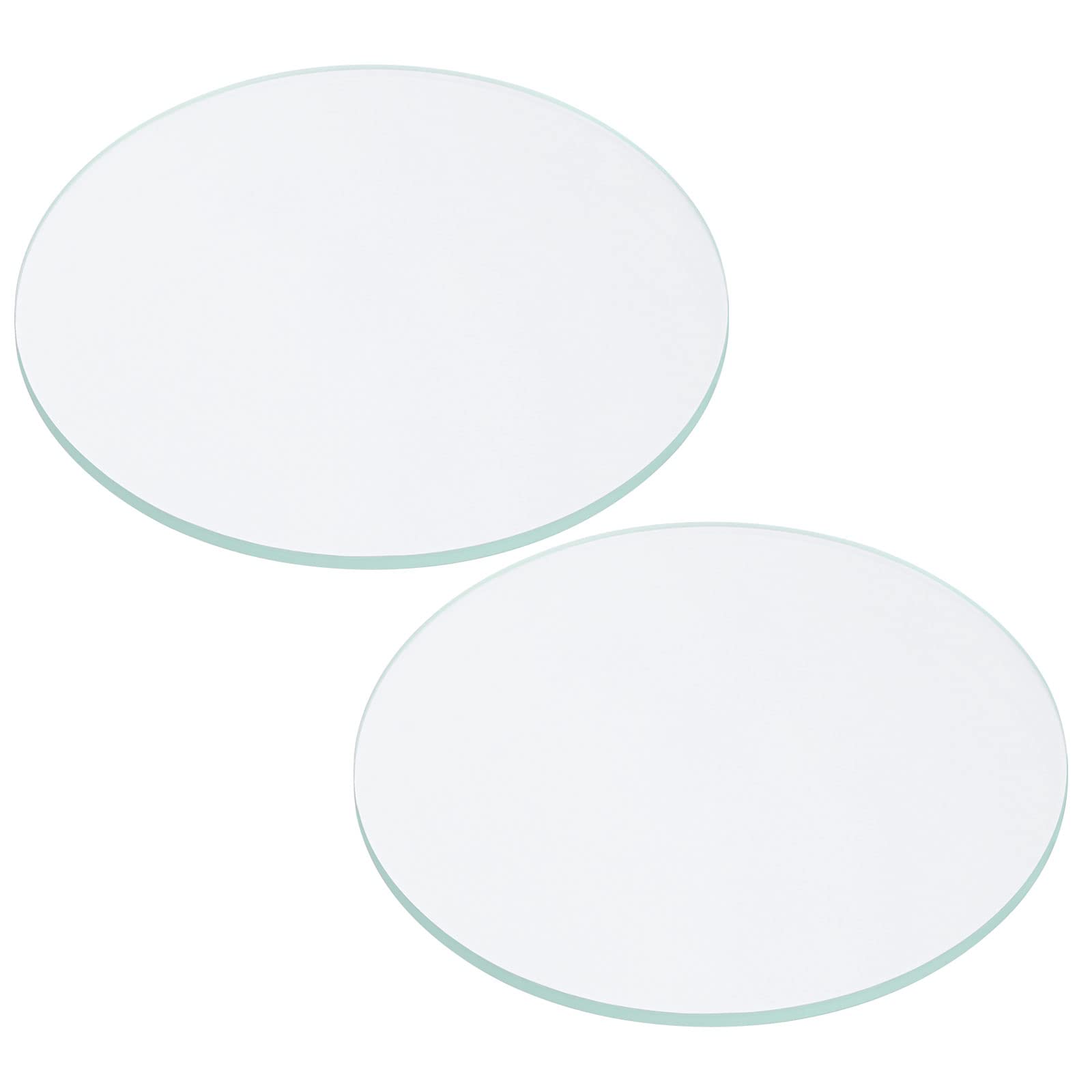 PATIKIL 2.91x0.08 Dia Flashlight Glass Lens, 2 Pcs Polished Edge Glass Lens for LED Light Source Lens Handheld Flashlight Replac