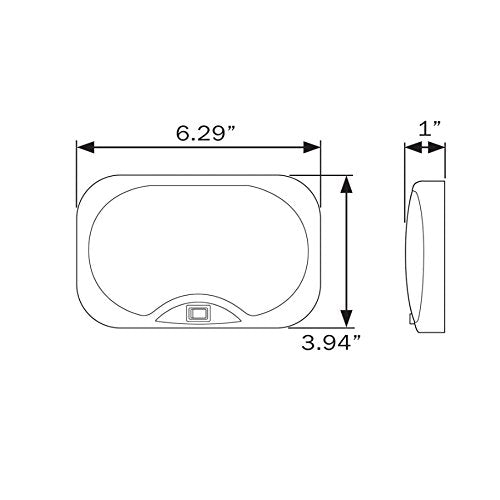 Optronics RVILL40P LED Interior Light, White, Plastic Material