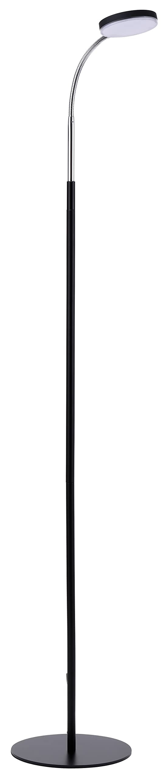 Bostitch Office VLED1800F-BLK-BOS, Black Bostitch Gooseneck LED Floor Lamp, 52" Height