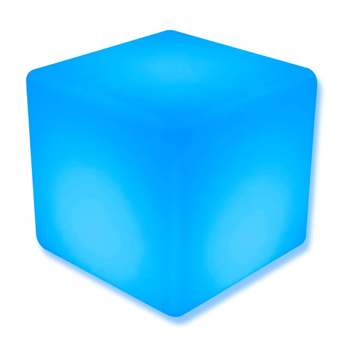 Hullaballoo 20-Inch LED Light Cube Decorative Glow Furniture Waterproof Rechargeable Adjustable RGB Color Changing with Remote f