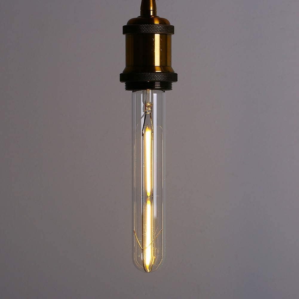 Vctc Lighting Dimmable T10 Led Tubular Bulbs 4W Equal 40 Watt, 3000K Warm White,E26 Vintage Led Edison Bulbs For Rustic Pendant,