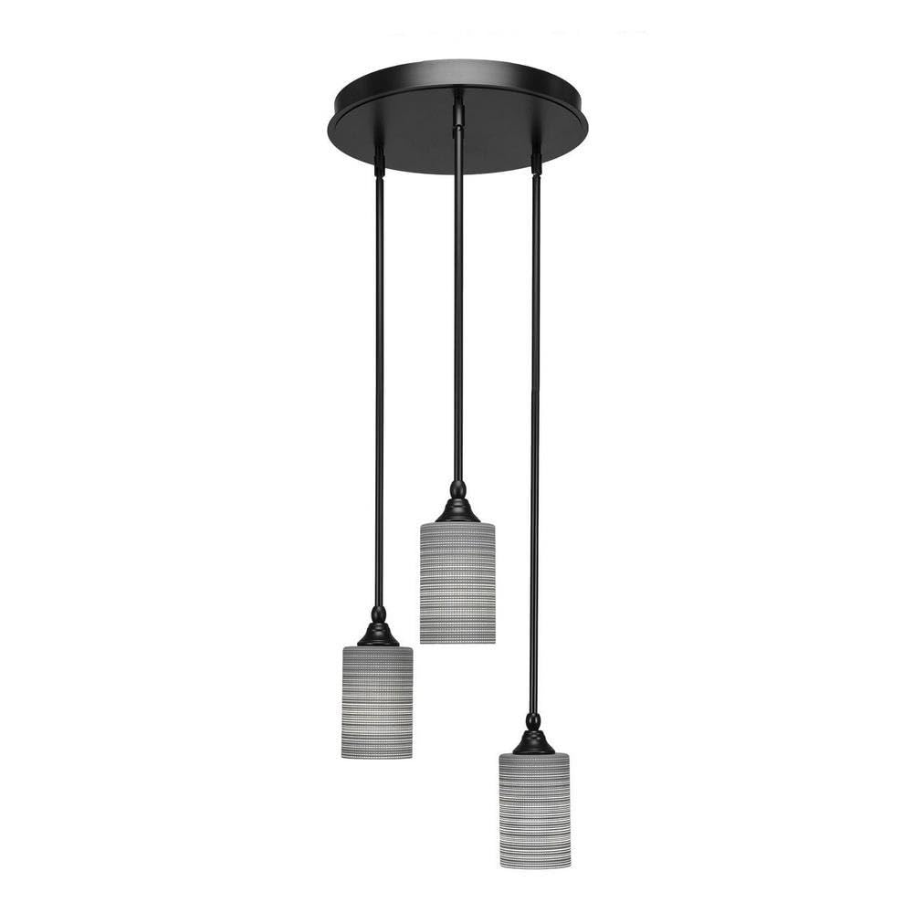 Empire 3 Light Cluster Pendalier In Matte Black (2143-Mb-4062)