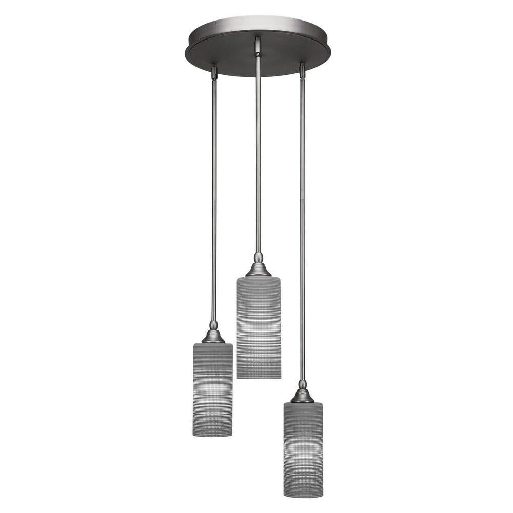 Empire 3 Light Cluster Pendalier In Brushed Nickel (2143-Bn-4092)
