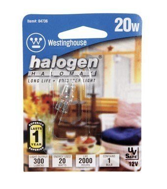 Westinghouse 20W T3 Clear Halogen Bulb - 1 Count, Energy Efficient Lighting Solution