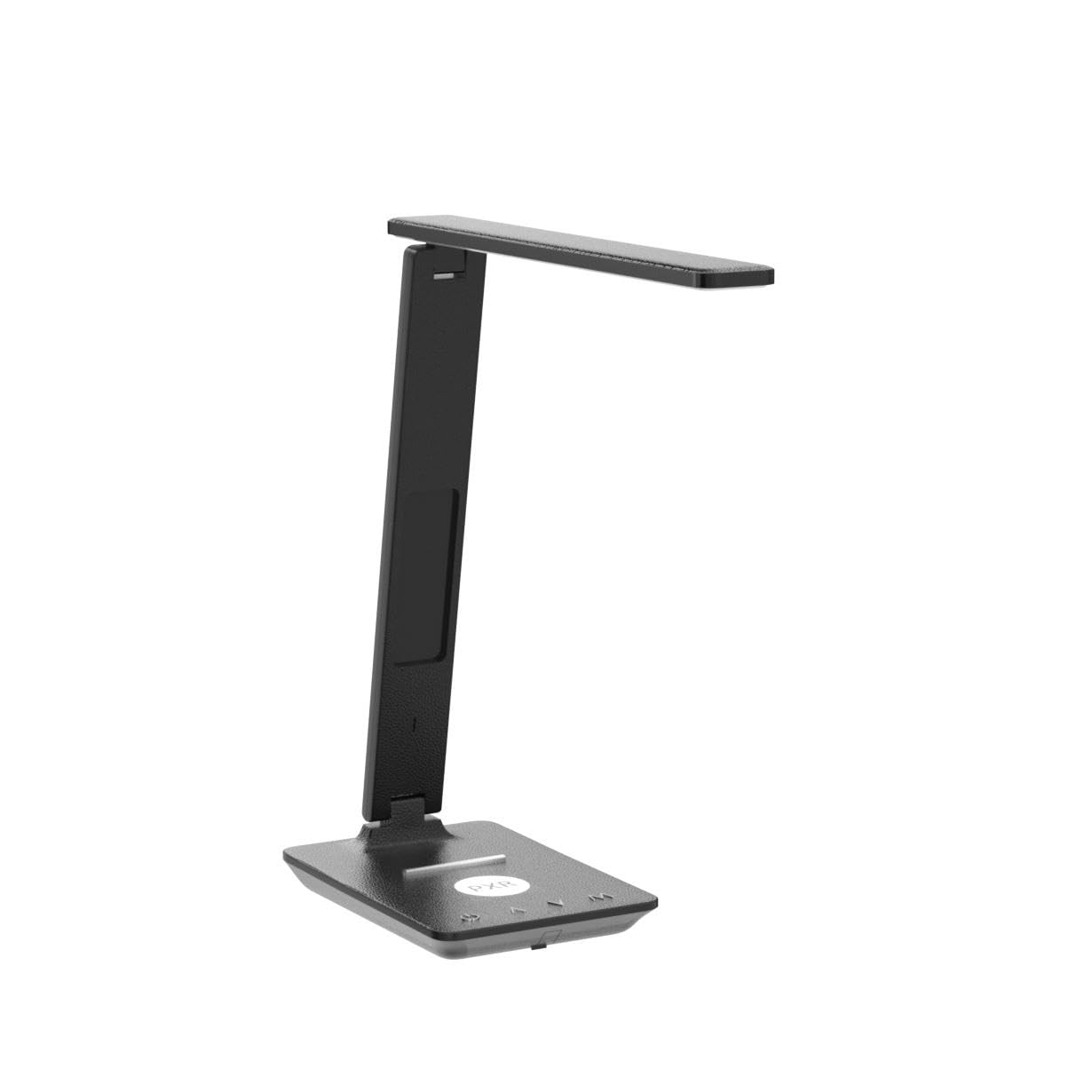 poukaran LED Desk Lamp with Wireless Charger, USB Port, Clock, Alarm, Black