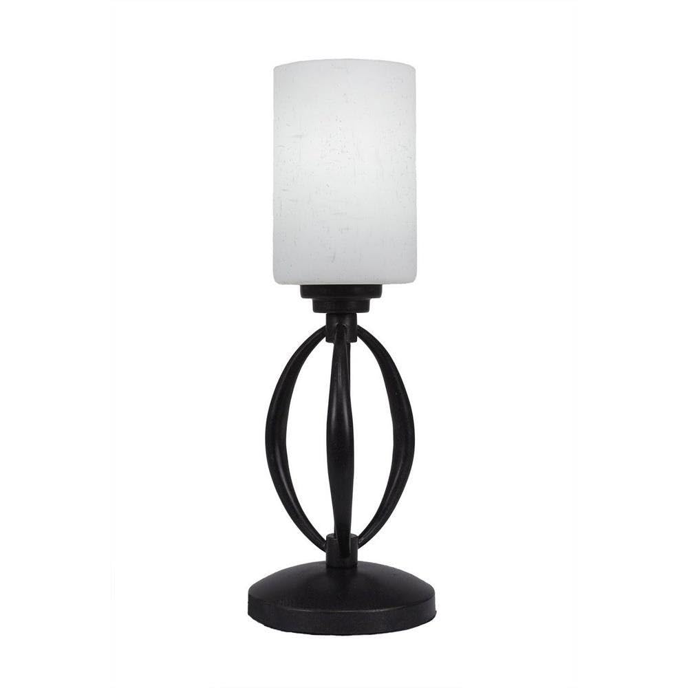Toltec Lighting 2410-Dg-310 Marquise 1 Light Mini Table Lamp White Muslin Glass