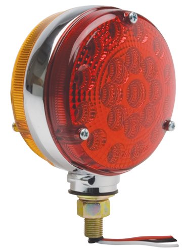 RoadPro LED Double-Face Stop/Turn Light Assembly RP3802/40LC, 4in, Red/Amber