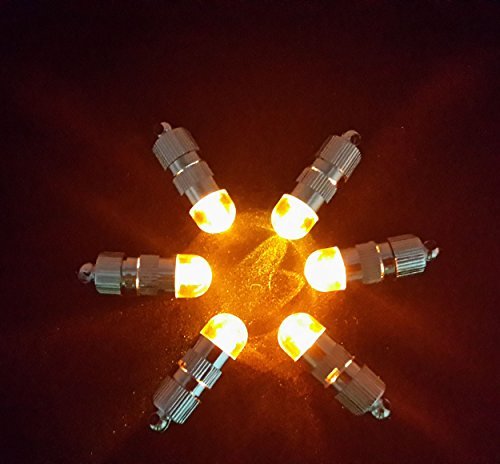 Sumdirect Pack Of 30 Led Mini Non-Blinking Lights For Paper Lanterns Balloons Floral Wedding Halloween Christmas Party Decoration Centerpieces (30, Orange Yellow)
