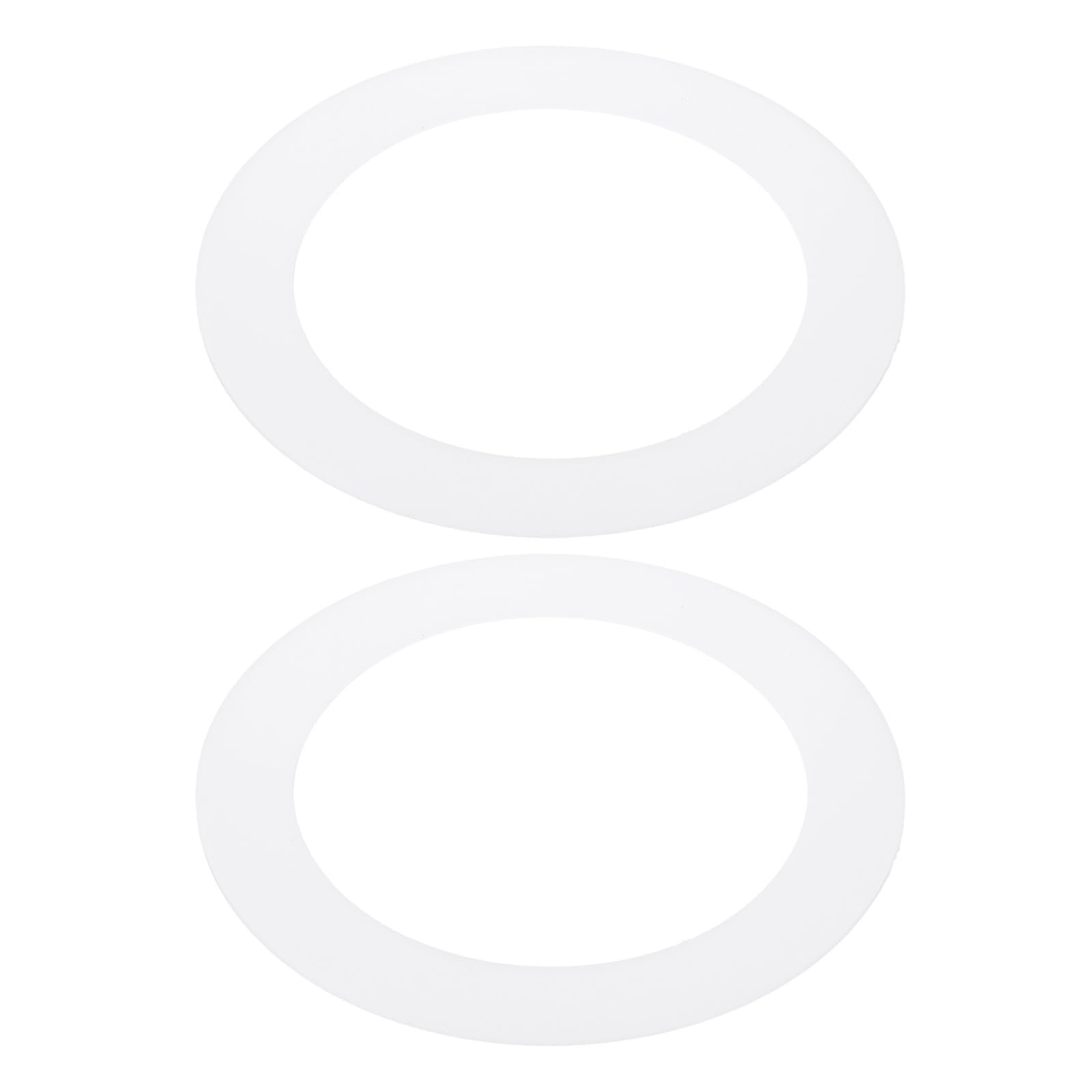 PATIKIL 3.6 ID 5 OD Plastic Trim Ring, 2 Pcs Ceiling Light Goof Rings Matte Circular Light Cover Lighting Fixture for Ceiling Wa