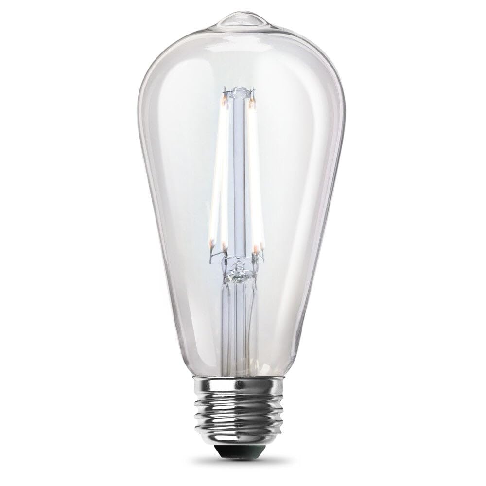 Feit Electric ST19 Filament LED Bulb, Soft White, 100W Equiv, 2 Count, Model ST19100CL927CA2