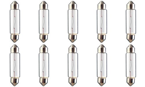 CEC Industries FT2410X Xenon Festoon Bulbs, 24 V, 10 W, SV8.5-8 Base, T-3.25 shape (Box of 10)