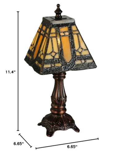 Meyda Tiffany Mini Lighting Fixture, Mahogany Bronze Finish, Model 142878, Metal Construction
