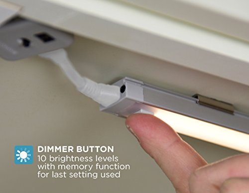BLACK+DECKER LEDUC9-1C LED Under Cabinet Light Bar with Motion Sensor, Dimmable Kitchen Accent Lights, Tool-Free Install, Cool W