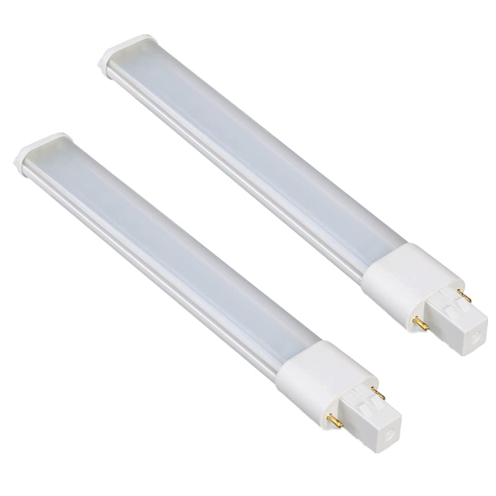 Ulikeled 2 Pack 7W 2 Pin Gx23 Led Horizontal Pl Light Bulb Warm White, 13W Cfl Equivalent, Pls-13W Replacement Led Plug & Play L