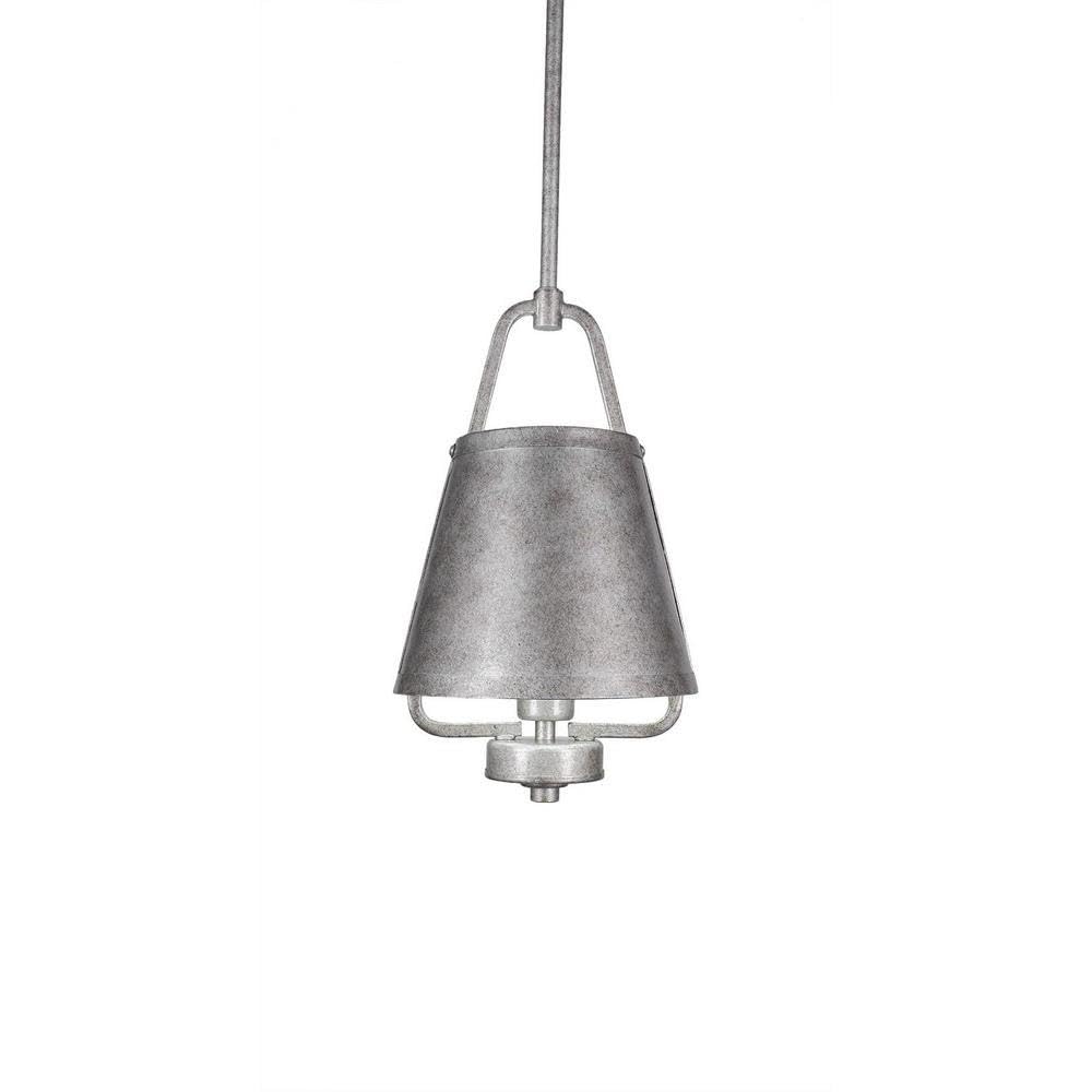 Toltec Lighting 1125-As Sonora 1 Mini Pendant, Aged Silver