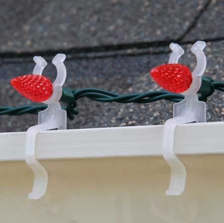 Projectpak All in One Clip for Holiday Lighting, Mounts C5-C9, Clear Plastic, 100 Pack