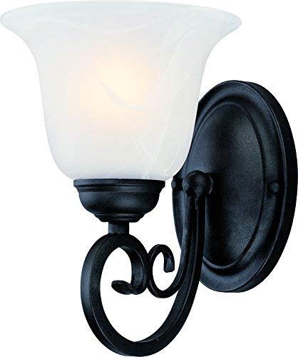 Hardware House Tuscany Bath/Wall Lighting Fixture, Glass, Black, Model 544858