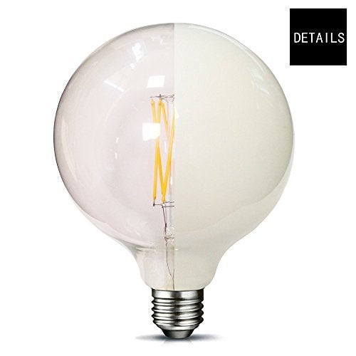 Mrdeng E26 Led Light Bulbs 100 Watt Equivalent,Large G40(G125) Led Bulb, 120V Warm White Globe Light Bulb For Decorative (2700K)