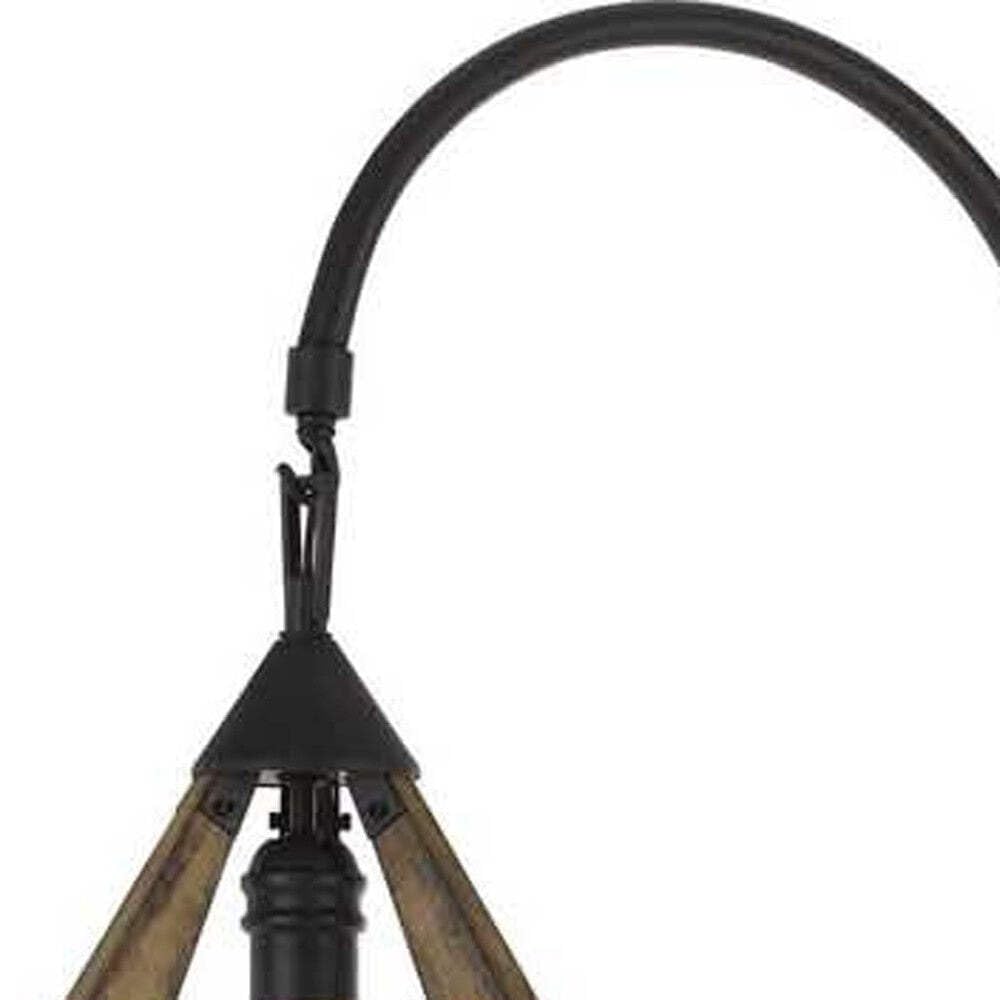 HomeRoots Traditional Floor Lamp 67 in. Black Shaped Design