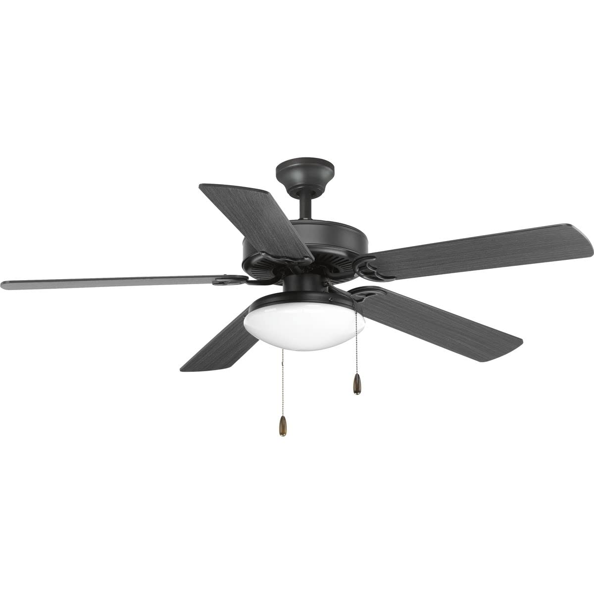 Progress Lighting Two-Light Universal Opal Glass Fan Light Kit, Graphite