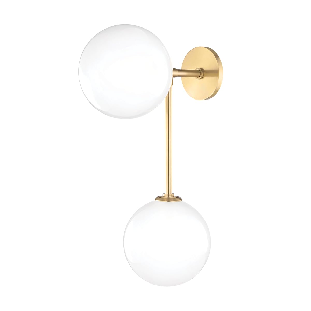 Mitzi H122102-AGB Ashleigh-8W 2 LED Wall Sconce in Style-7.5 Inches Wide by 21.5 Inches High, Finish Color: Aged Brass