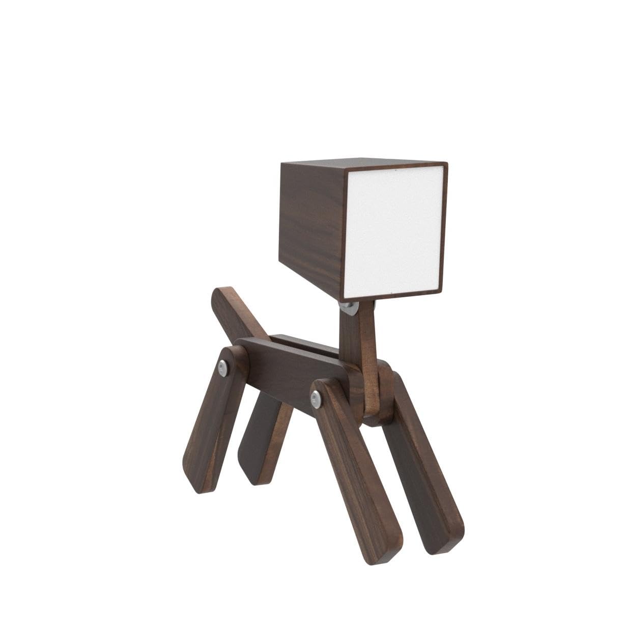 HROOME Dog Table Lamp - Dimmable Touch Control, Wood, Walnut Color, Model TLP009M-WAL, Perfect for Kids Room & Bedroom Decor