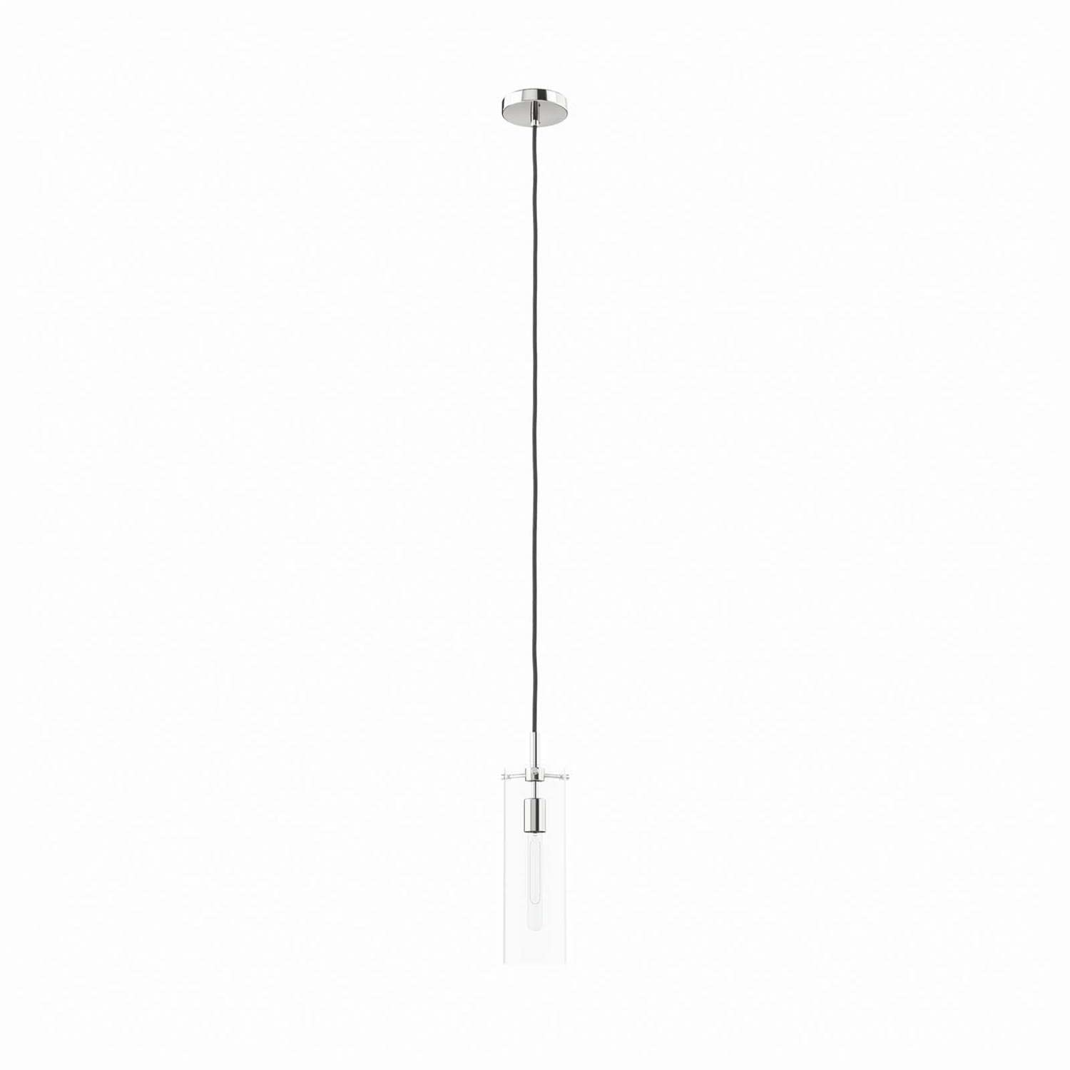 Modway Skylark Pendant Light In Clear Polished Nickel