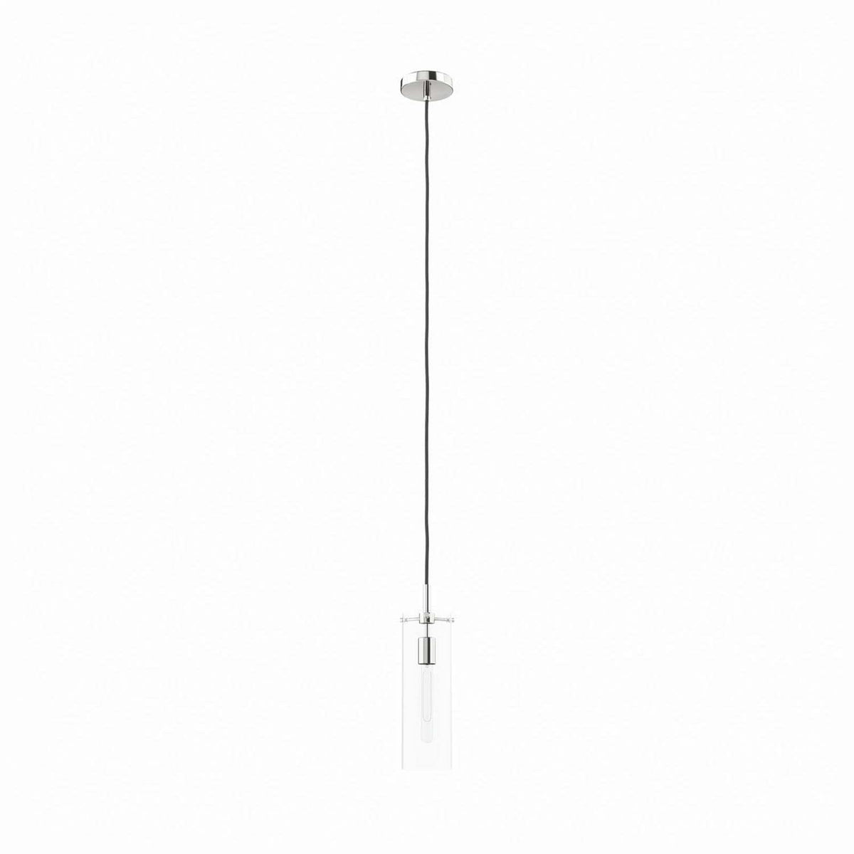 Modway Skylark Pendant Light In Clear Polished Nickel
