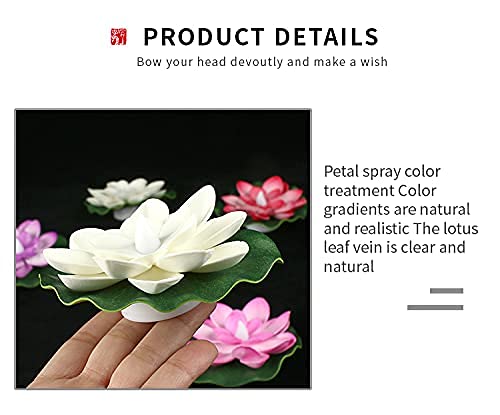 BM Ecom Floating Led Lotus Flower for Decoration, Flowers Water Bowl, Sensor Tea Light Unbreakable Outdoor & Indoor Festival Lam
