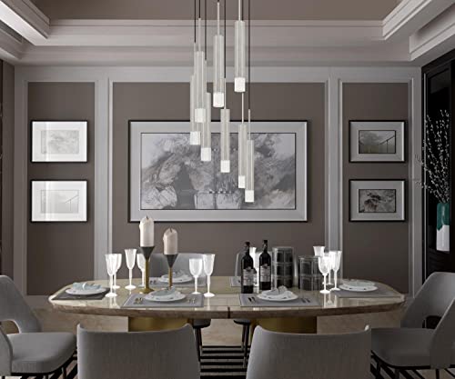 Cal Lighting Fx-3723-8P-Bs Transitional Led Pendant From Led Pendant Collection In Pewter, Nickel, Silver Finish, 16.00 Inches