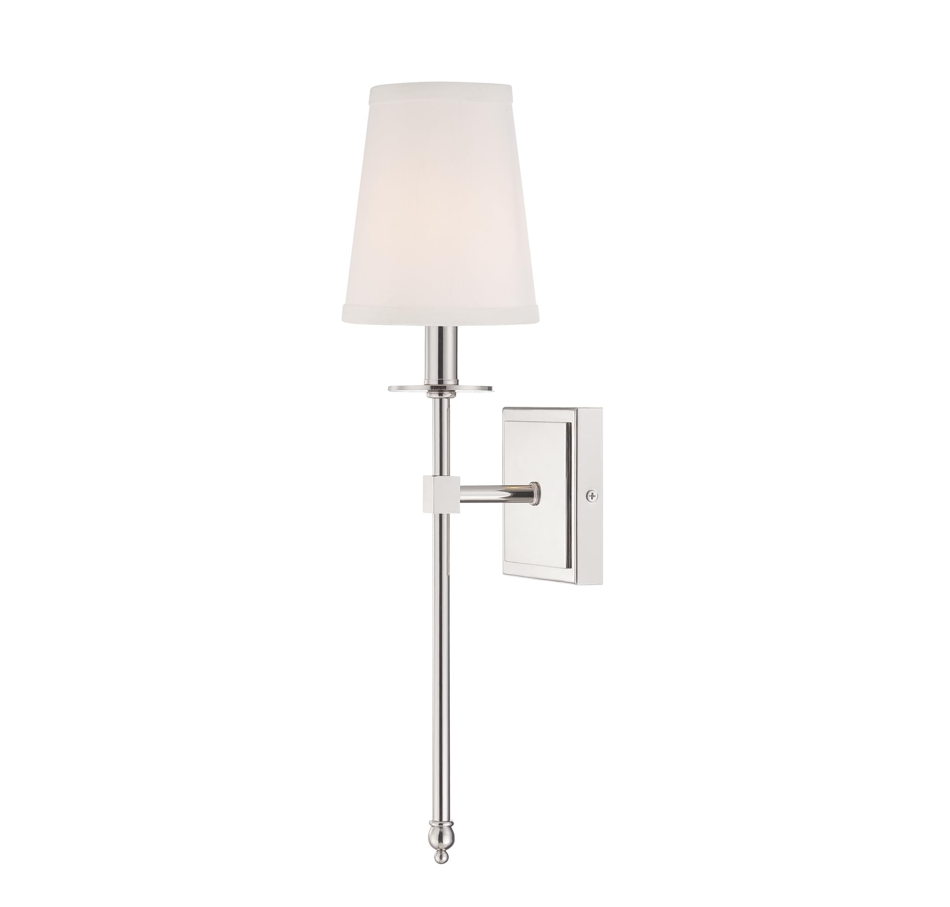 Savoy House Monroe 1-Light Sconce, Polished Nickel, Metal, 20"x5"x5", Model 9-302-1-109