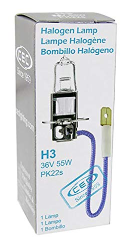 CEC Halogen Bulb H3 55W/36V Clear White Metal