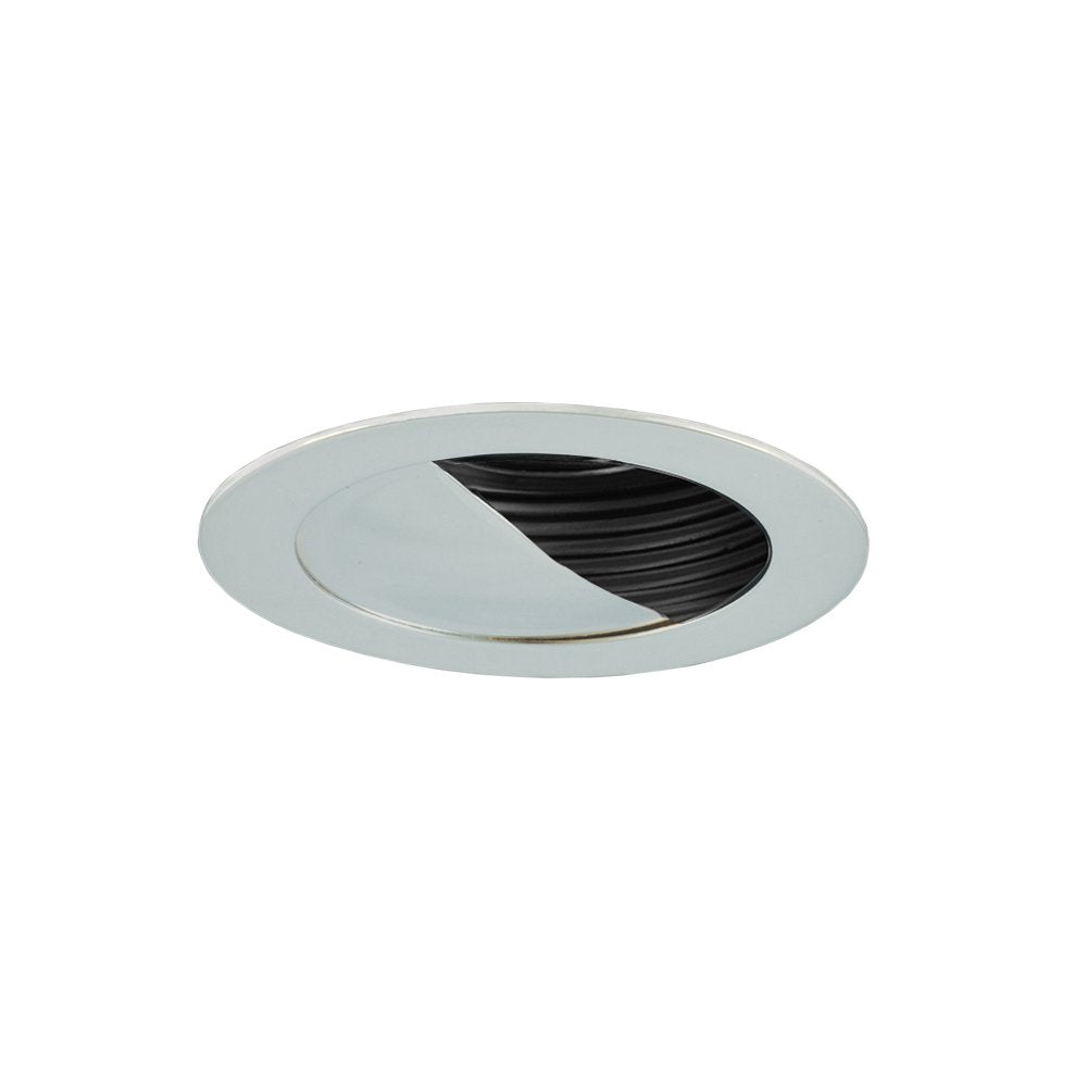 Jesco Lighting TM304BKCH 3.63&quot; Adjustable Scoop Wall Low Voltage Trim, Black/Chrome Finish