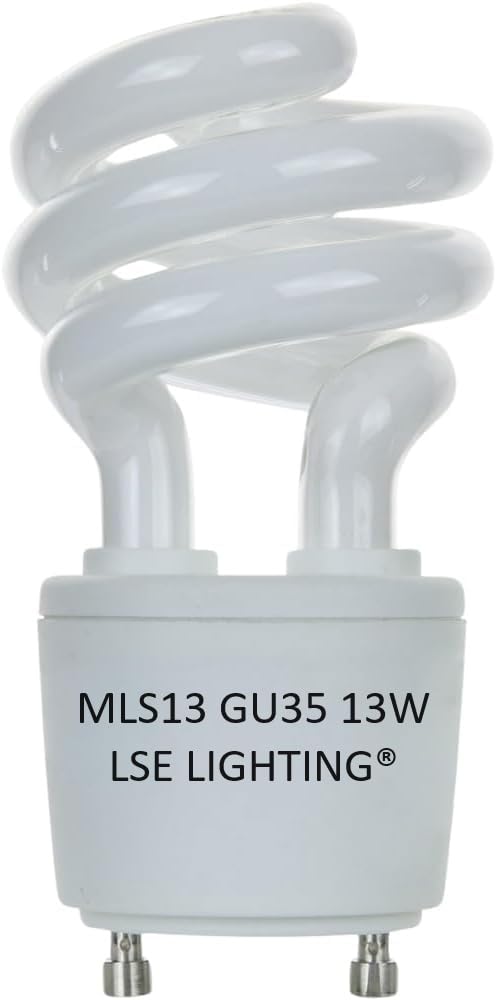 13W Mls13Gu35 Cfl Bulb - Replacement For Panasonic Vql5 Exhaust Fan - Gu35 Base Compact Fluorescent - 3500K Warm White Bathroom 