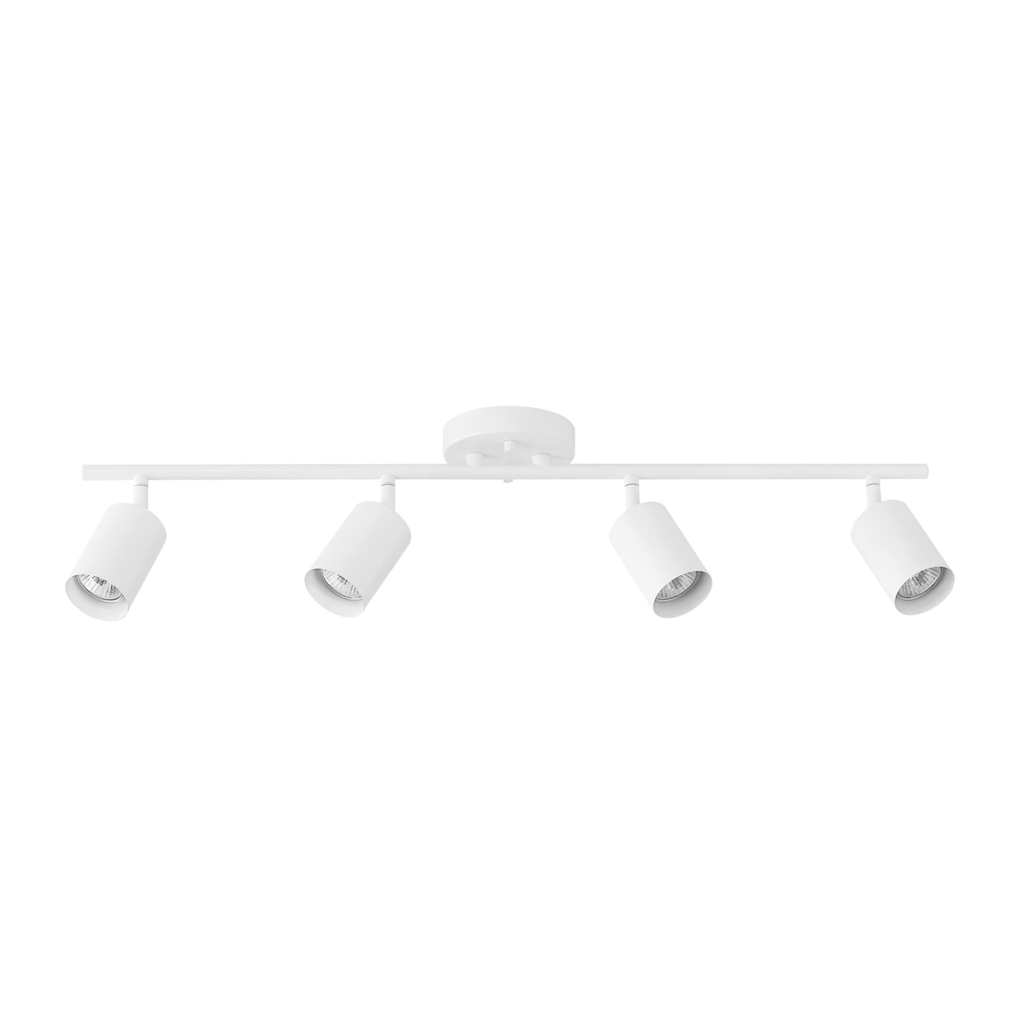 Globe Electric Pratt 4-Light Track Lighting, Matte White, Bulb Not Included
