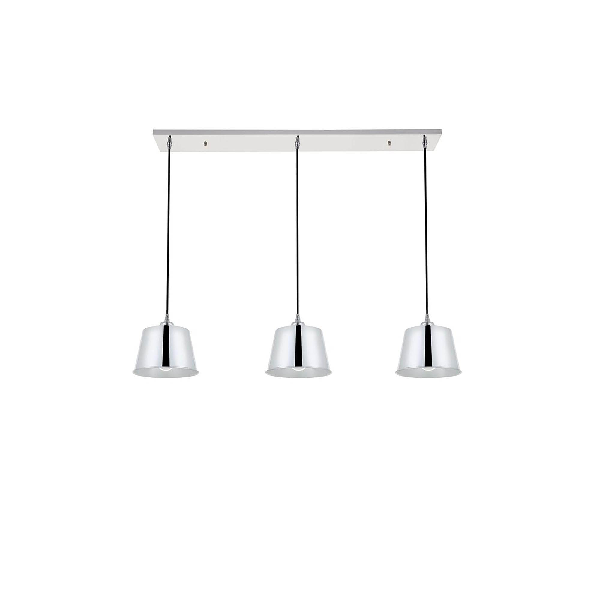 Elegant Lighting Living District Indoor Modern Home Decorative Bright Ceiling NOTA 3 Light Chrome Pendant