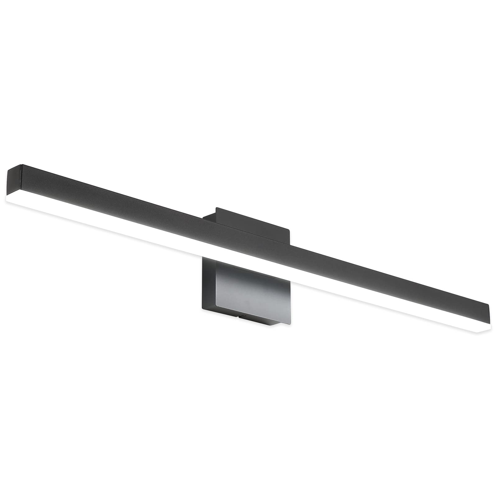 Joossnwell Modern Vanity Light Fixtures Matte Black Aluminum Bar Lighting For Bathroom Lights Over Mirror 31.5'' Inch Led Wall L