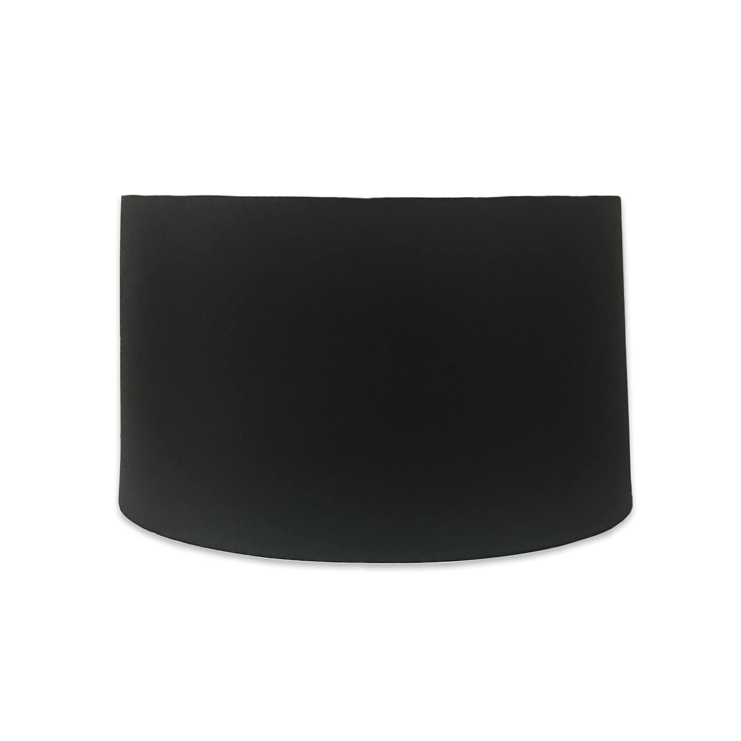 Royal Designs, Inc. Shallow Oval Hardback Lamp Shade, Hb-611-16Blk/Gl, Black/Gold, (14 X 8.5) X (16 X 10.5) X 9