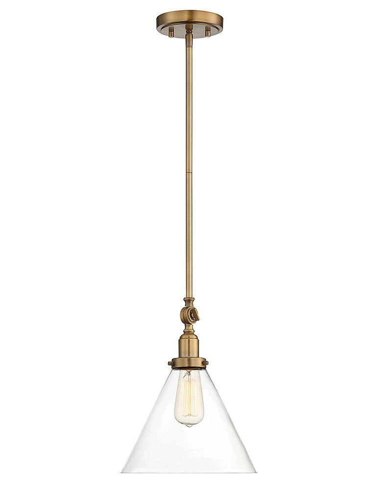 Savoy House 7-9132-1-322 Drake 1-Light Pendant in Warm Brass
