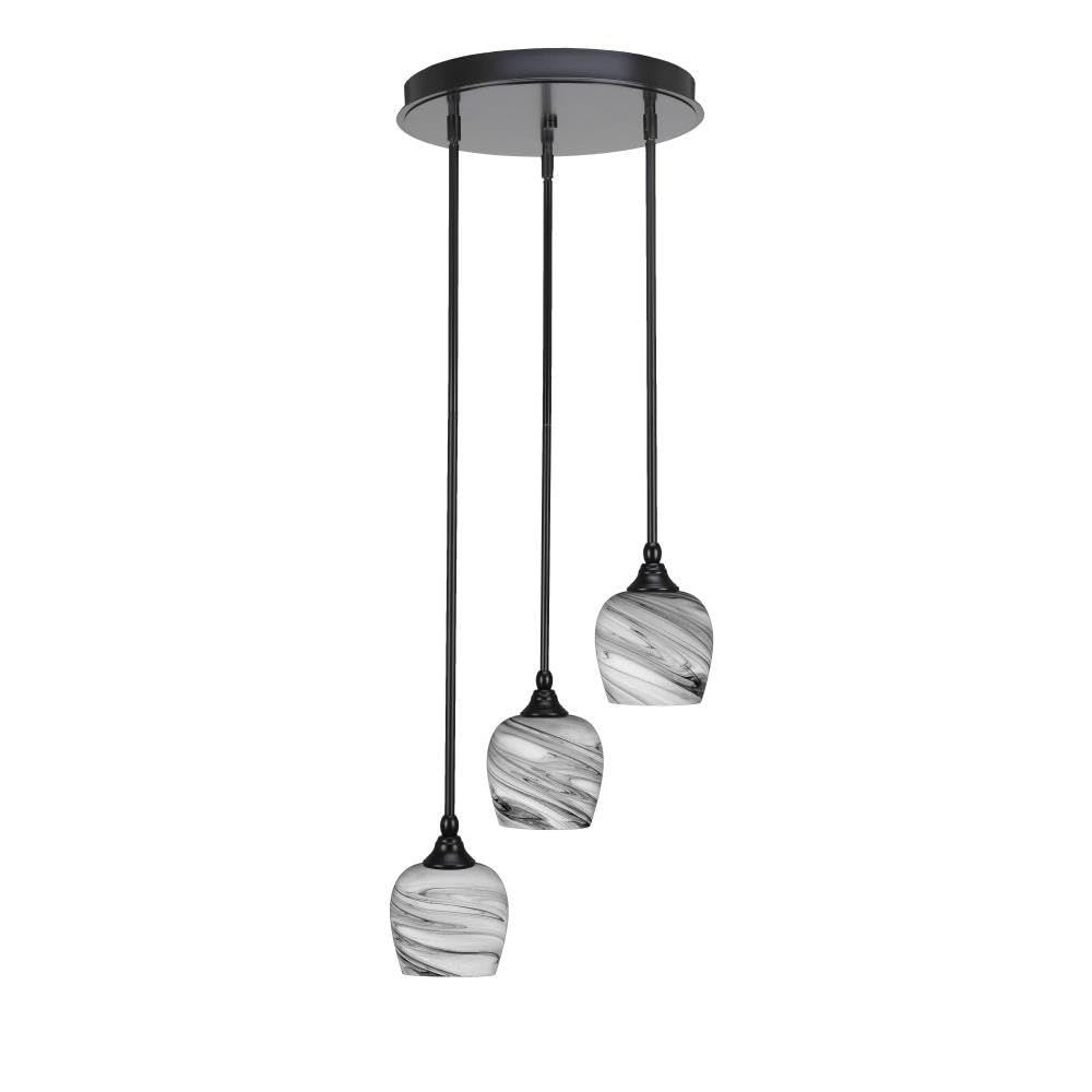Empire 3 Light Cluster Pendalier in Matte Black (2143-MB-4819)
