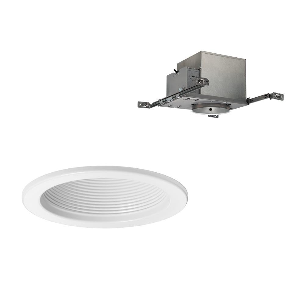 Juno Lighting V4034 WWH VuLITE Round Baffle Trim, White, 4-Inch
