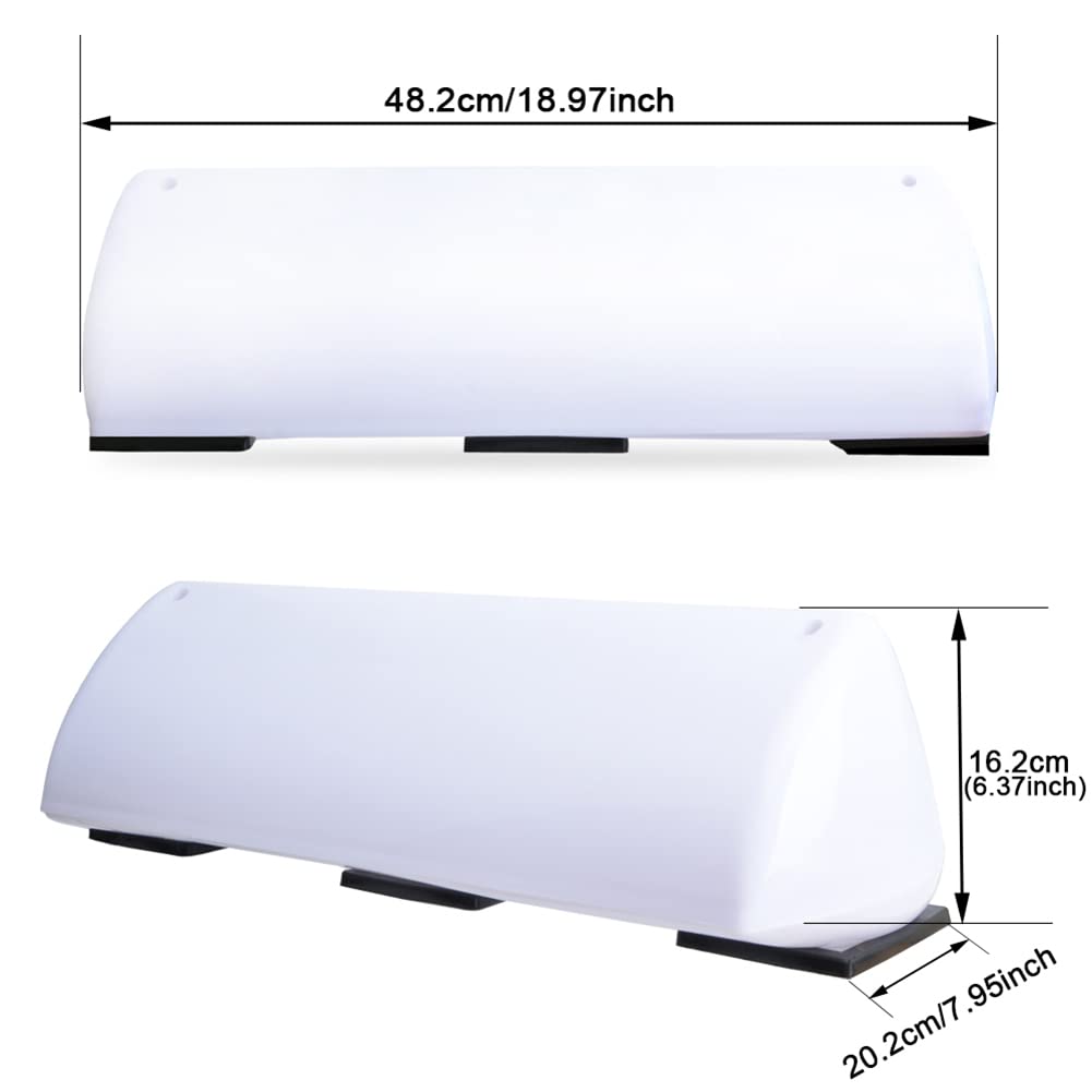 Zyhw 5W 12V Blank Taxi Cab Led Car Sign Roof Top Topper Car Bright Light Strong For Worklight White Light Diy Sign Cab Lamp Advertising Light