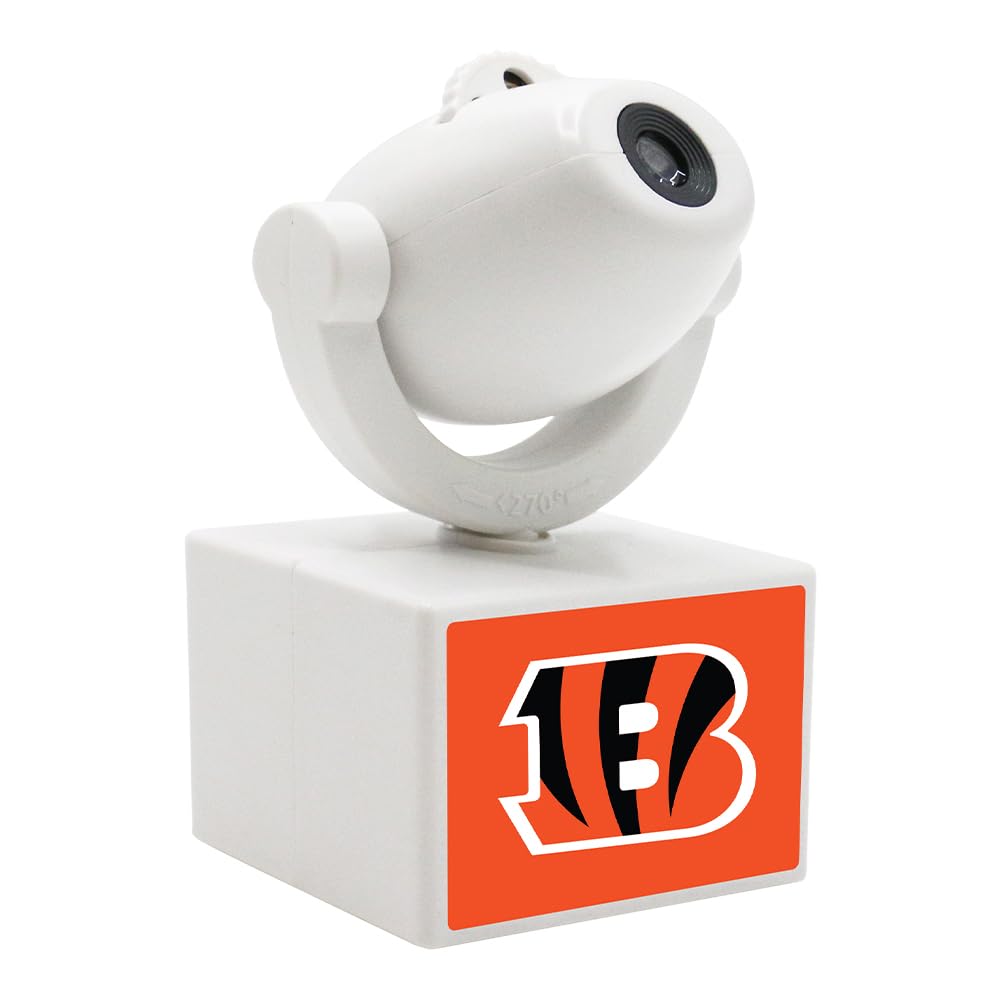 Sporticulture Nfl Cincinnati Bengals Adjustable Led Mini Spotlight Projector - Portable & Rechargeable