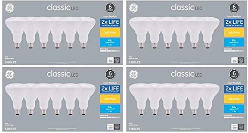 Ge Classic 65-Watt Eq Br30 Soft White Dimmable Led Light Bulb (24-Pack)