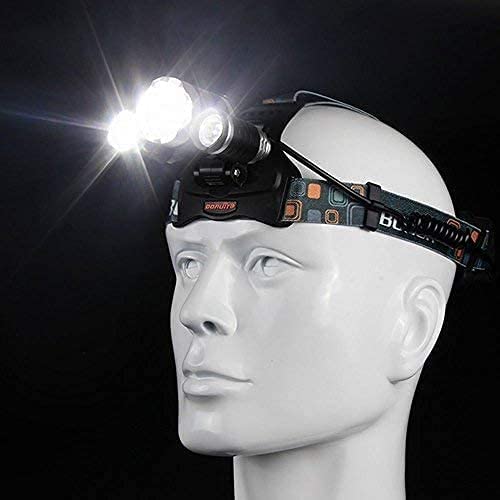 Hqdz-td Rechargeable 20000 Lumen Headlamp, Waterproof Hard Hat Light, Adjustable for Outdoor Work, Model Td-S1