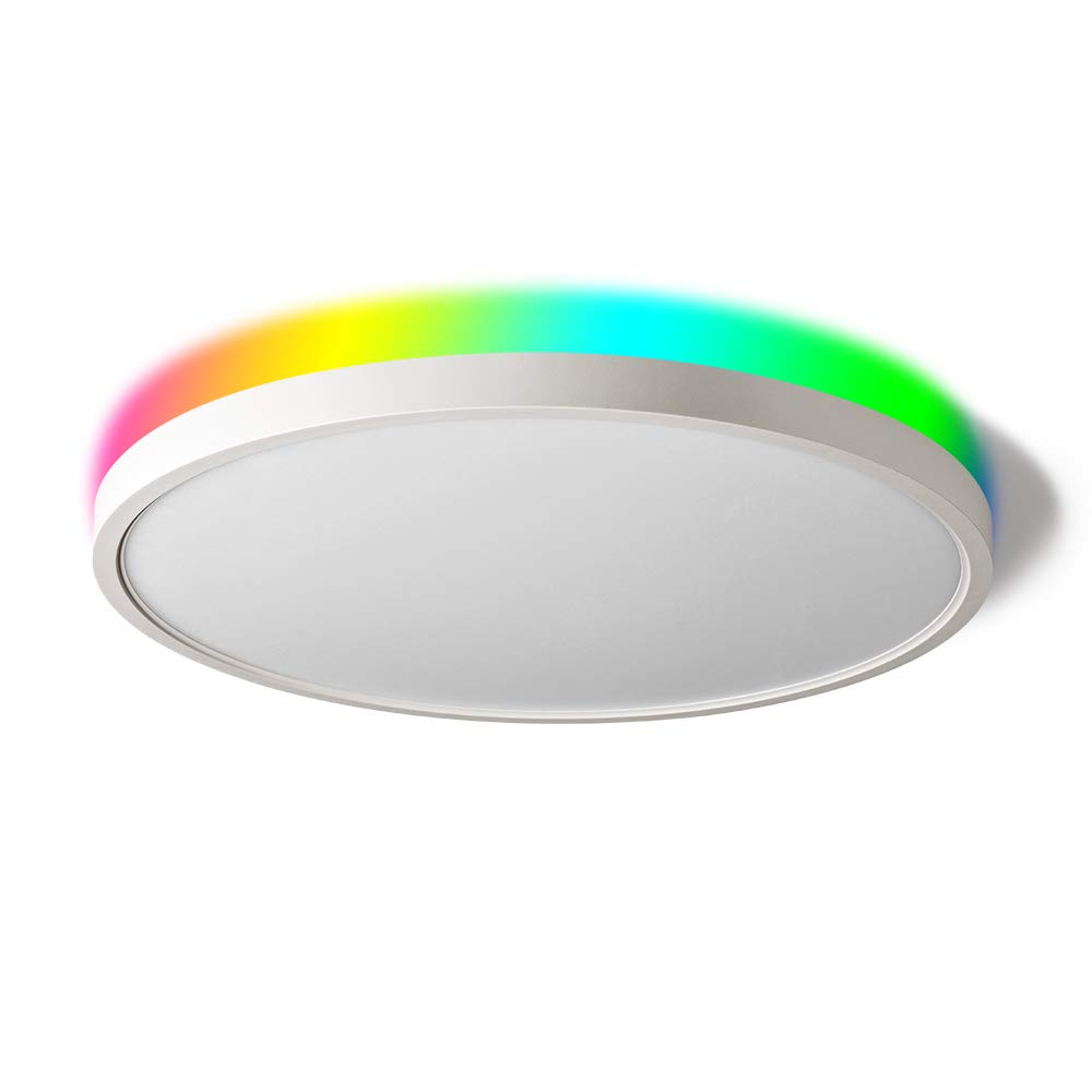 Taloya Alexa Ceiling Light Smart, Wifi, Compatible With Google, 15.8 Inch Modern Dimmable Flush Mount Led Light Fixture For Livi
