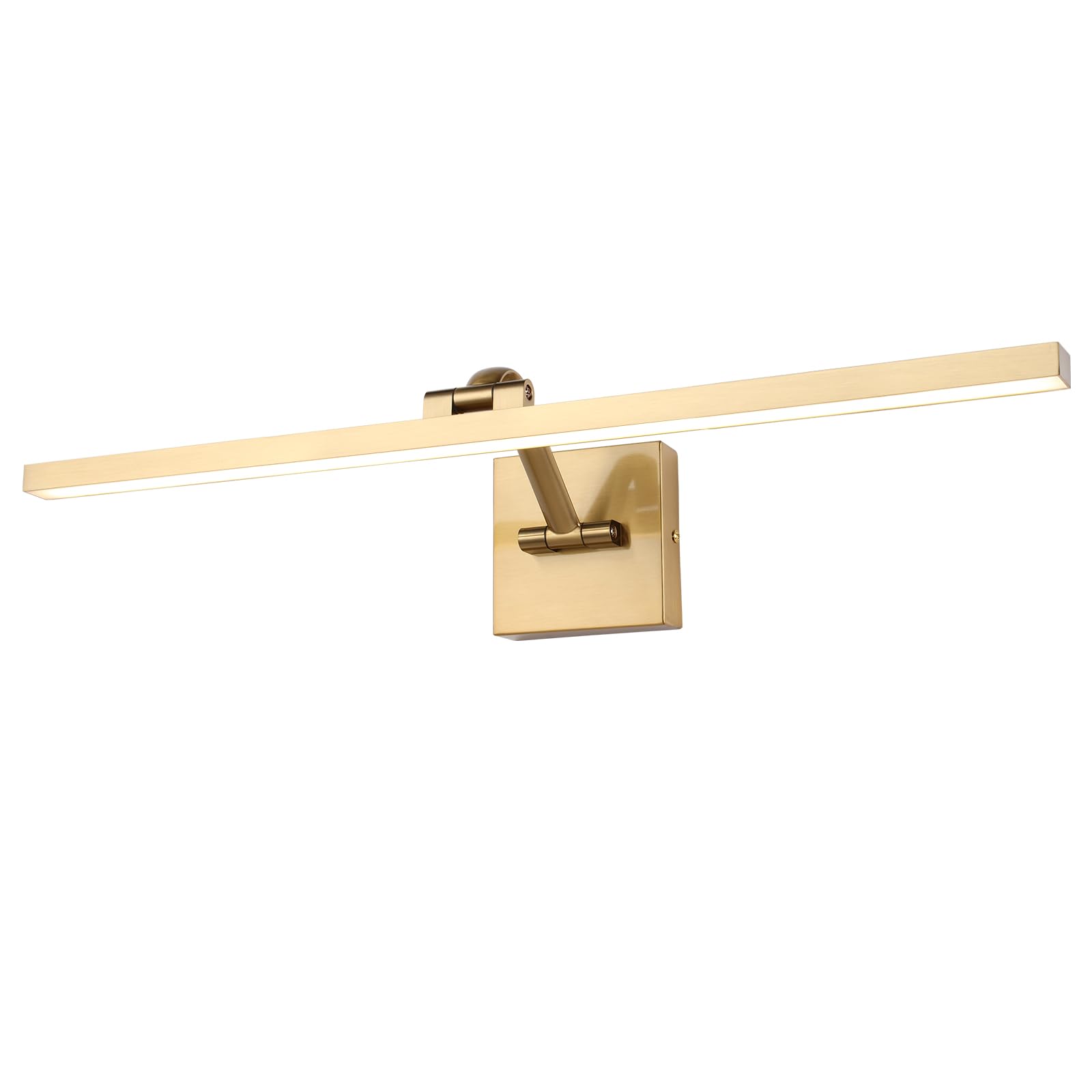 Hard-Wired Picture Lights 23.62 Inch Dimmable Led Wall Art Lighting 14W 2700K  Warm Whitemodern Brass Gallery Light Poster Lights Adjustable Swing Arm Picture Frame Light For Display Art Work
