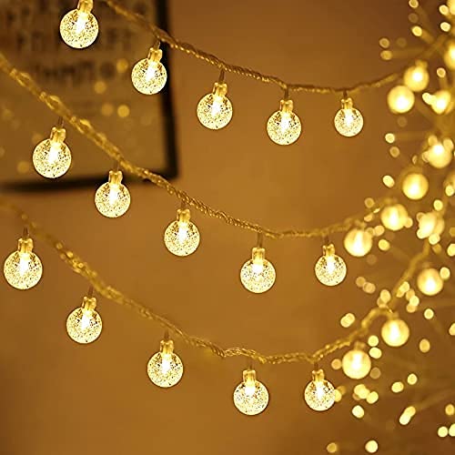 Lexton Crystal Ball String Light | Decorative Crystal | Bubble Ball String LED Lights | Warm White | for Indoor & Outdoor Decora