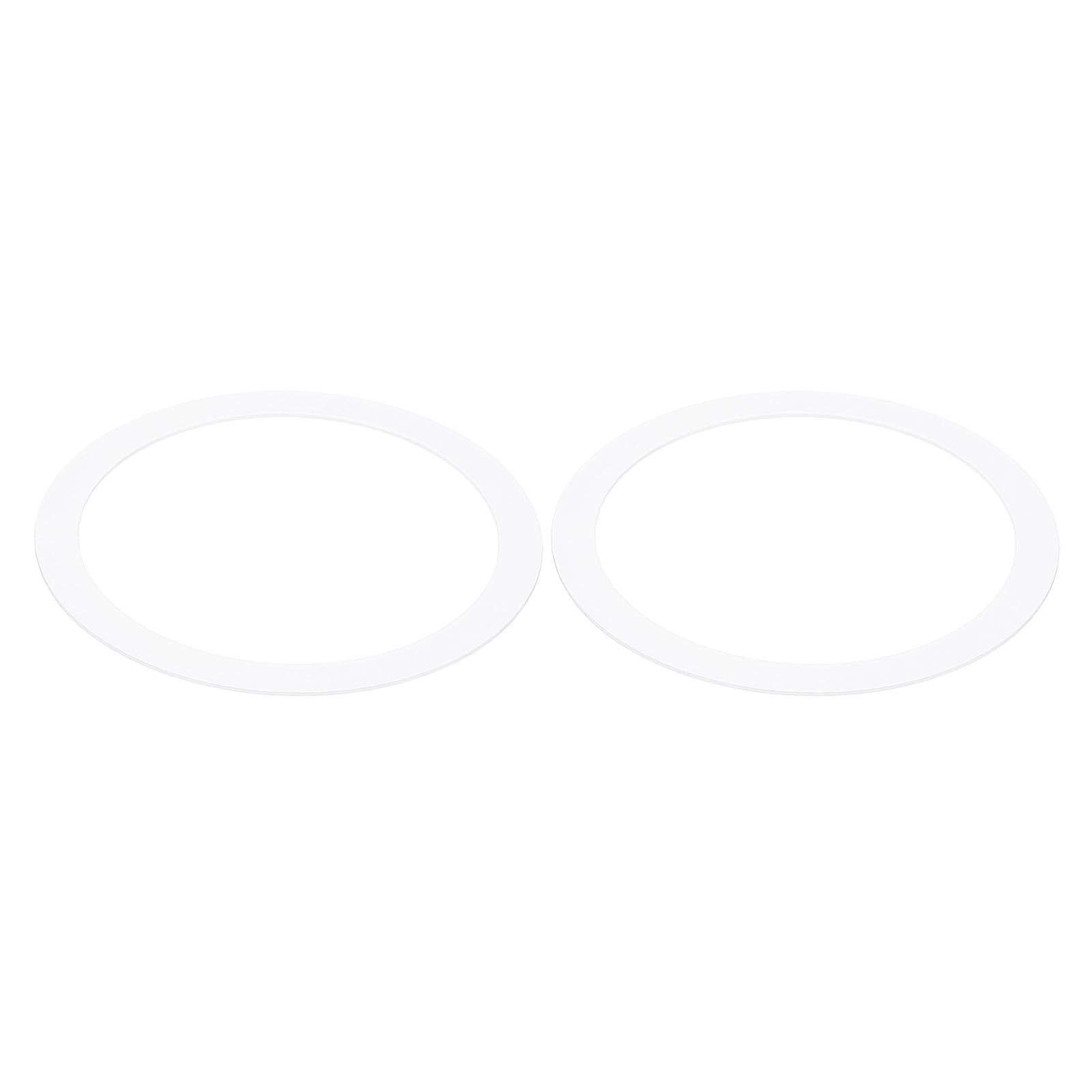 Patikil Metal Goof Trim Ring - 2 Pcs, 3.94 Od X 3.19 Id, White Circular Ceiling Light Cover For Recessed Can Downlight