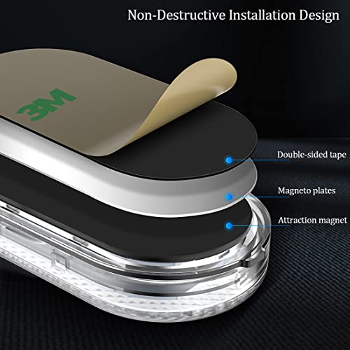 2 Pcs Car Led Lights Interior,White Ambient Lighting Car Interior,Usb Rechargeable Car Interior Reading Light,Portable Led Lights For Car